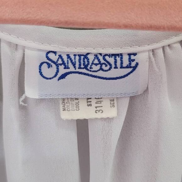 Sandcastle White Sheer Split-Front Swim Cover Up Size Large - Picture 2 of 6